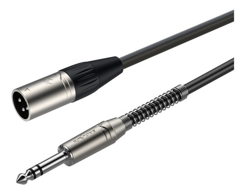 Imagen 2 de 5 de Cable Xlr Macho A Plug 1 Metro Balanceado Roxtone Smxj260l1