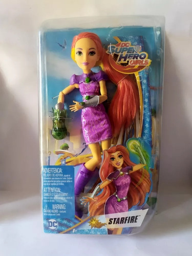 Dc Super Hero Girls Starfire Doll Figure Toy Mattel 2016 (Usado)