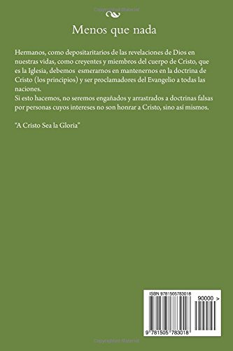 Menos Que Nada: 12 Tesis Para Un Siervo De Dios (spanish Ed