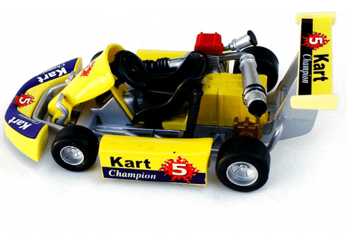 Karting Escala 1:36 Pull Back Color Amarillo