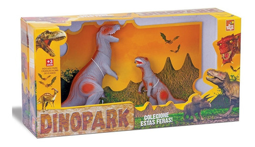 Dinossauro Tiranossauro Rex C/filhote - Dinopark - Bee Toys