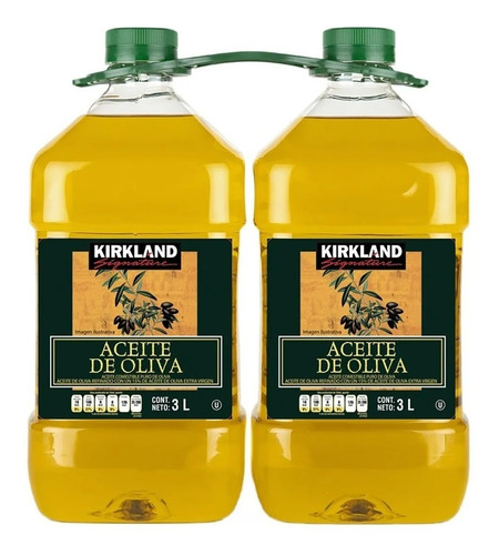 Aceite Puro De Oliva Comestible Kirkland S. 2 Pzs 3l