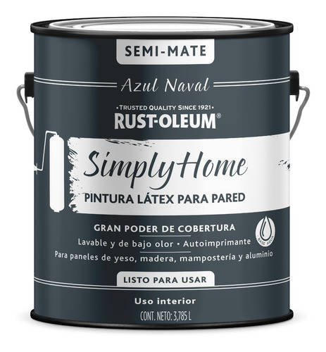 Latex Interior Lavable Rust Oleum Simply Home Semimate 4 Lt