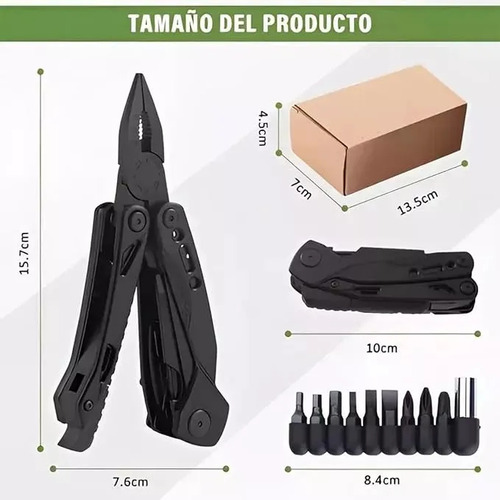 Navajas Multiherramien Pinzas Picapiedra Tijeras Abrebotellas Abrelatas Cuchillo De Gancho Acero Inoxidable Viene Con Broca Y Caja De Almacenamiento Especial Aplicable A Camping Pesca Equitación