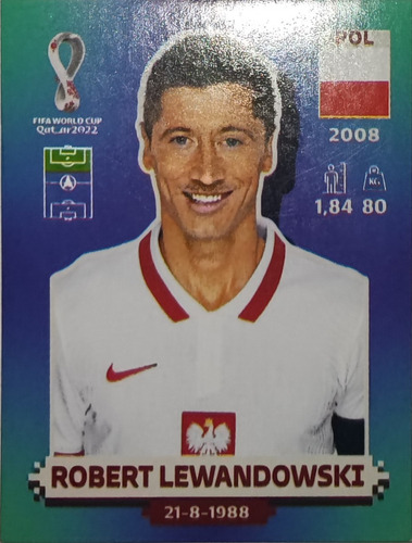 Lamina De Robert Lewandowski(pol17) Mundial Qatar 2022 Panin