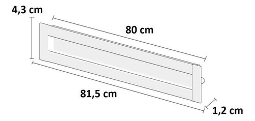 Kit 2 Puxador Concha Celleno Preto Fosco 80 Cm Il 255 800mm