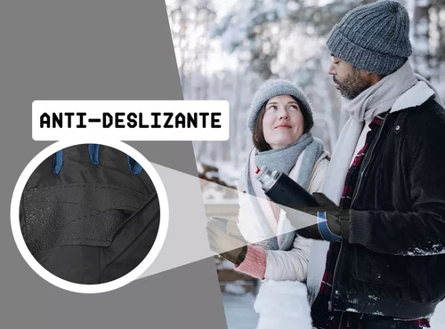 Guantes Térmicos Impermeable Reforzado Ajustable Talle Unico Azul