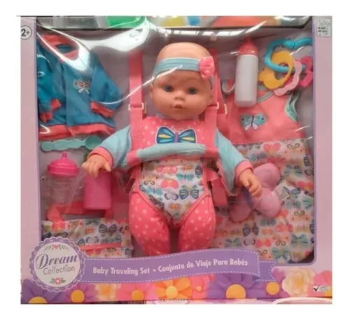 Dream collection baby doll with stroller set discount