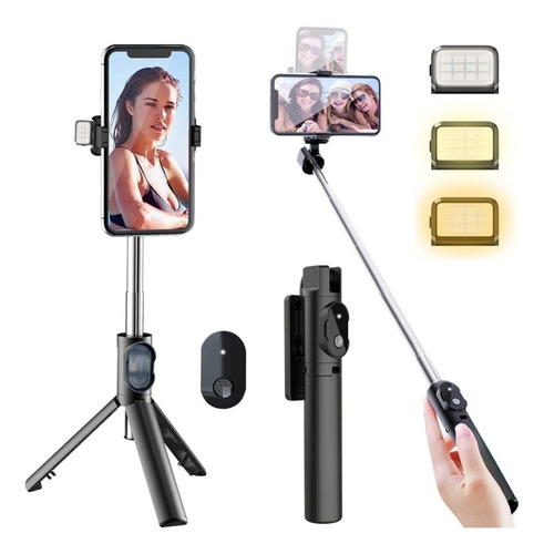 Monopod Tripode Fotografía Celular Led+control Selfie Stick