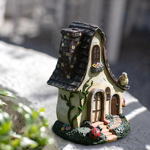 Mini Estatua Figurita Miniatura Paisaje Hadas Jardín Casa