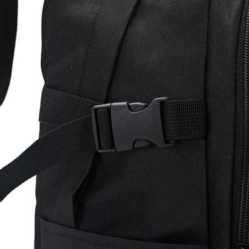 Mochila Porta Notebook Urbana Deportiva Wanderlust Color Negro Diseño De La Tela Liso