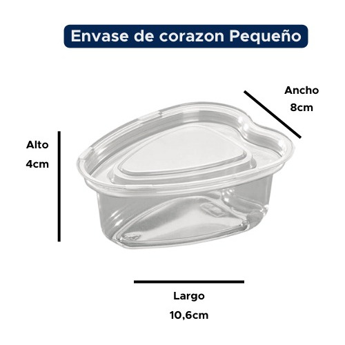 Envase Para Postre Corazon Darnel Pequeño 10,6x8x4cm 250und