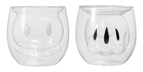 Vasos Transparentes De Doble Cristal X 2 / Decorativos 