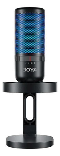 Microfone Condensador Boya Rgb By-k3-2 Usb C Preto