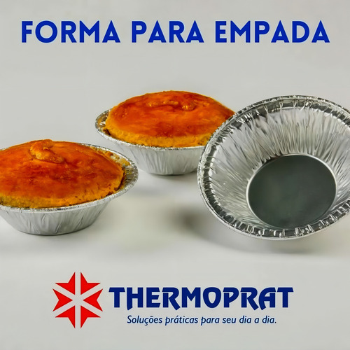 100un Forminha De Alumínio 53ml Redonda P Empada Thermoprat