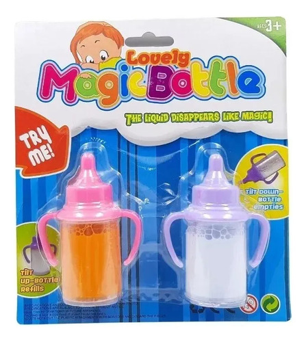 Set Mamaderas Mágicas Con Liquido Juguetes Para Muñecas