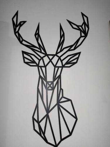 Venado Geometrico Decorativo, 80x50 Cm, Minimalista