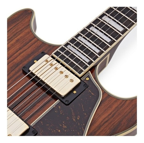 Guitarra Ibanez Artcore Expressionist AM93me Nt Color Macassar, material de escala de jacarandá, orientação à direita