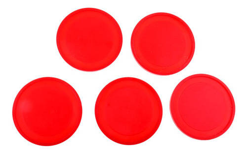 3 Discos De Mesa De Air Hockey 60mm Vermelho