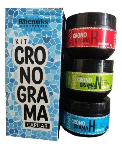 Kit 3x1 Tratamento Capilar Cronograma Cabelos Danificados