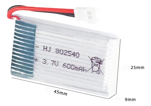 Drone battery hotsell 3.7 v 600mah