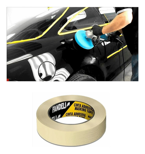 Cinta Fandeli Masking Tape Automotriz 18mm X 50m 48 Piezas
