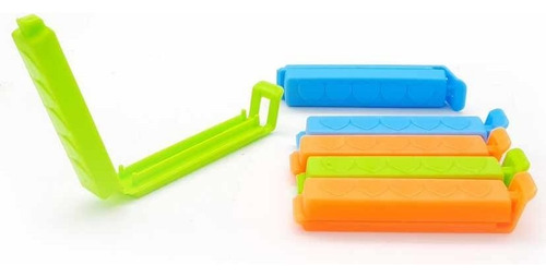 Cierra Bolsas Paquetes Comida 10 Broches Clip Plastico Color Color Mix