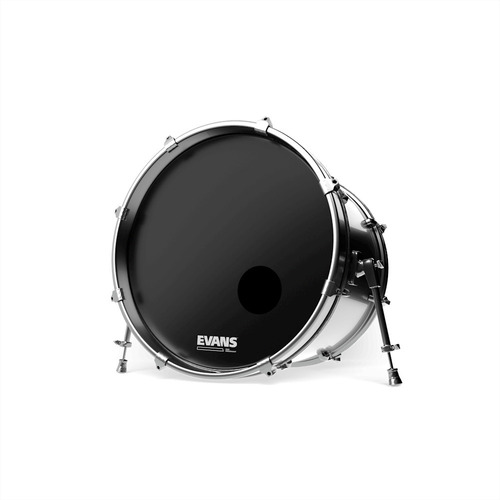 Parche Bombo Evans Eq3 Resonante Negro 24 Pulgadas Bd24rb