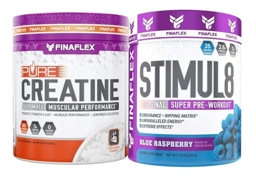 Creatina Finaflex Pure Creatine+stimul8 Pre Workout Finaflex