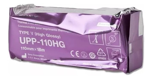 Papel Termico Sony Upp-110hg X10 Rollos