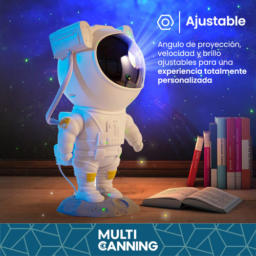 Lámpara Astronauta Proyector Luz Noche Estrellas Galaxia