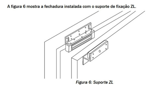 Kit Fechadura Eletroima Magnetica Fe180 Kg Jfl C/ Suporte Zl Cor Cinza
