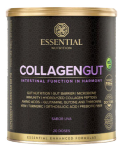 Collagen Gut Lata 440g/20ds Sabor Uva Essential