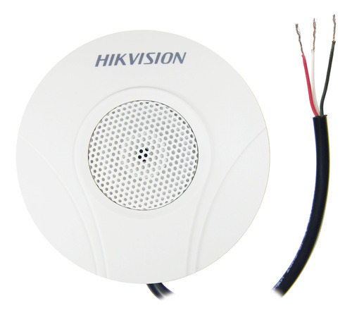 Hikvision Micrófono Omnidireccional DS-2FP2020 360° Uso En Interior Color Blanco para DVR´s, NVR´s y cámaras IP con entrada de audio.