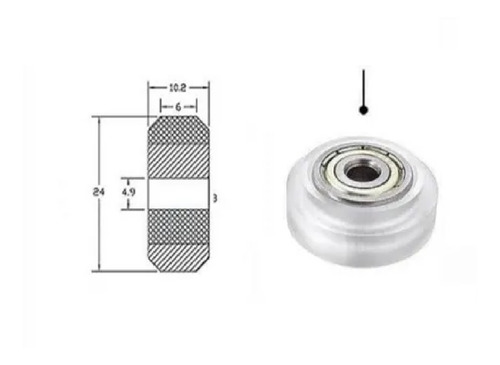 Rueda Para Impresora 3d Delta  Cnc 5mm Desplazamiento Balero