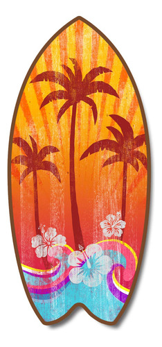 Arbol Tropical Palm Mini Placa Soporte Tabla Surf