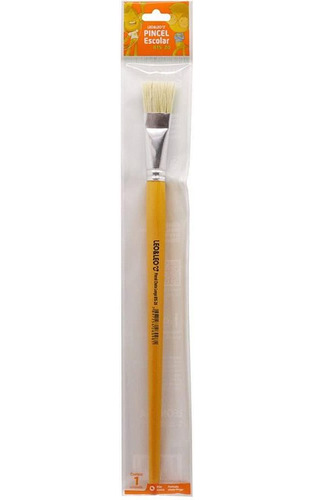Pincel Artesanal Chato 815 N.20 Amarelo Bl.c/1 789725626359