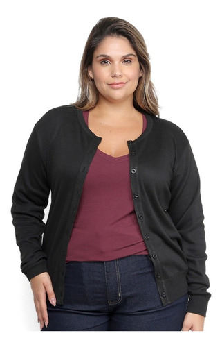 Cardigan Feminino Aberto Trico Suéter - Plus Size G1 G2 G3