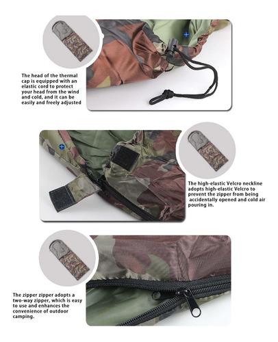 Saco De Dormir De Invierno Saco De Dormir De Camuflaje Con S