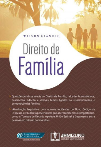 Direito De Família, De Wilson Gianulo. Editora Mizuno, Capa Mole, Edição 1 Em Português, 2017