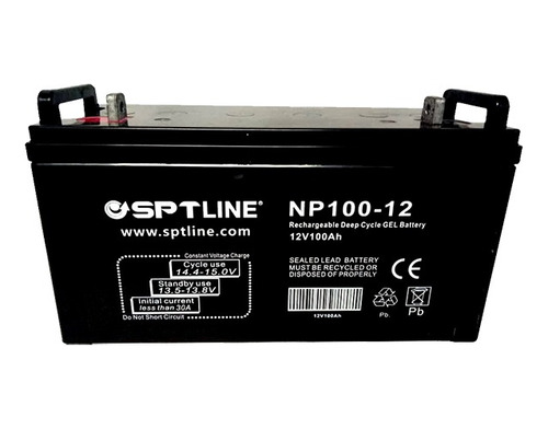 Bateria De Gel 12v 100ah Ciclo Profundo Sptline 