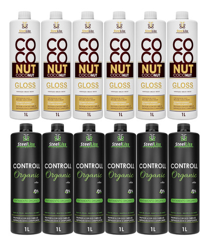 Combo 6 Progressivas Controll Frizz + 6 Coconut - Revenda