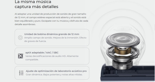 Auriculares in-ear gamer inalámbricos Haylou T Series MoriPods azul con luz LED