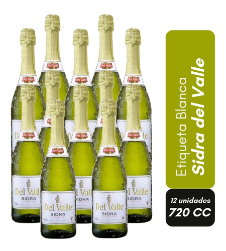 Sidra Del Valle Etiqueta Blanca 720cc X 12 Botellas 