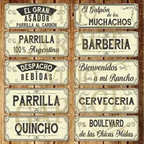 Comprar Combo Carteles De Chapa Vintage Con Frases 20x8cm X20 Unid