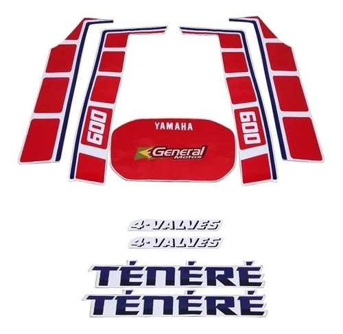 Kit Adesivo Faixa Moto Yamaha Ténéré 600 1989