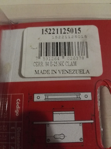 Cerradura Cisa 25 Mm En Caracas