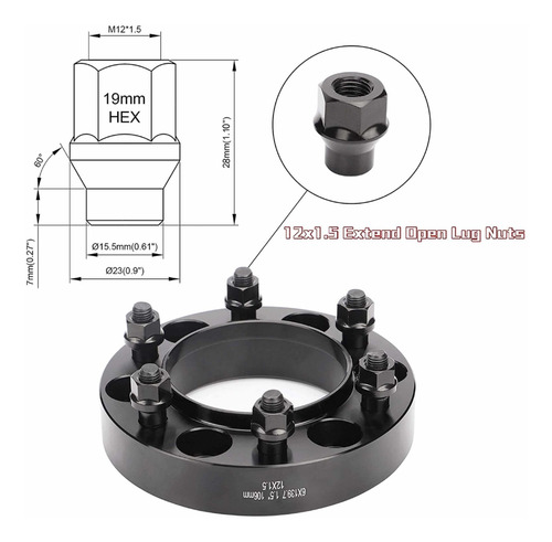Separador De Rin Para Toyotas Meru, Fj, 4runner Ref 180vrds