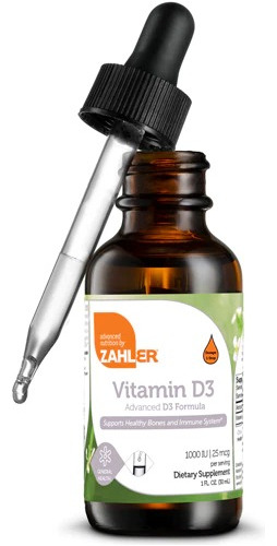 Zahler Vitamina D3 Liquida 1000 Iu - 1 Fl Oz Sabor Sin Sabor