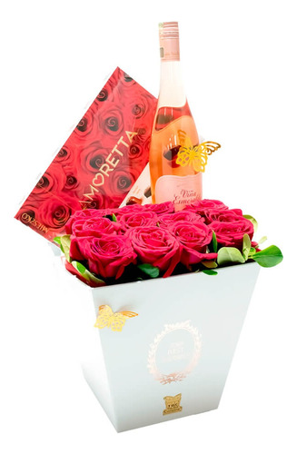 Arreglo Floral Con Rosas Amor En Rosa Para Regalar
